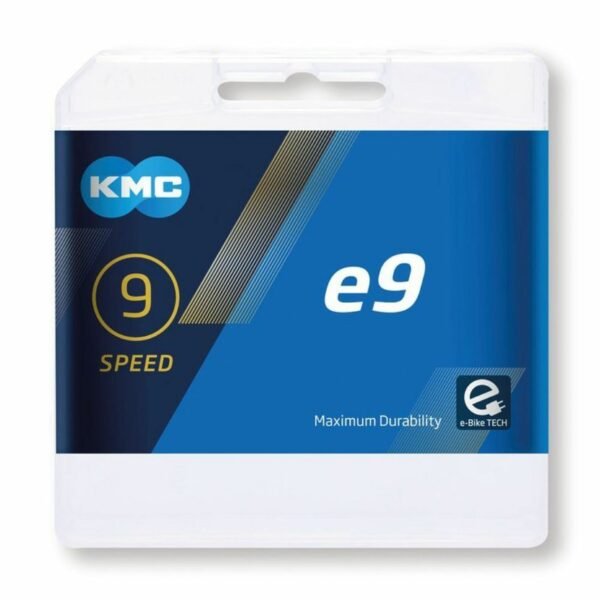 KMC E9 Kæde – 9-Speed (112 led, sølv, til elcykler)