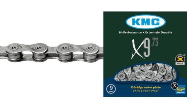 KMC X9 Kæde – 9-Speed (114 led, X-Bridge, grå)
