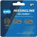 KMC 10R EPT Chain Link (1/2x11/128) 10-speed, sølv – 2 stk. på kort: