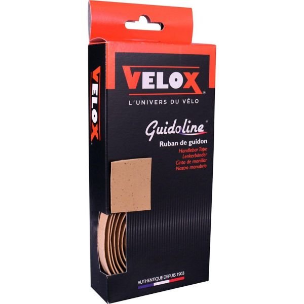 Velox Guidoline Cork styrbånd ø2,5 x 30 mm, 1,75 m – vintage brun (2 stk. i æske)