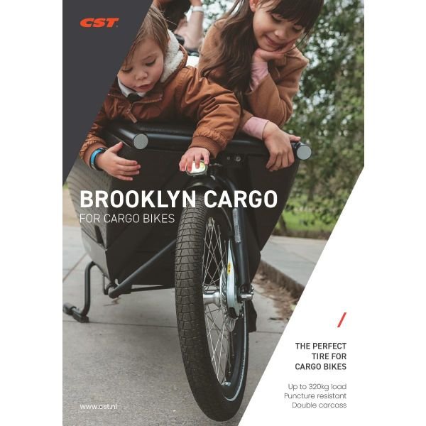 CST dæk Brooklyn Pro Cargo 20 x 2.15 / 55-406 – sort med refleks