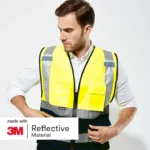 SALZMANN  polyester gul refleks vest med velcro - Til voksne