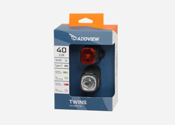 ADD VIEW -USB  cykellygtesæt LED cykellygte  